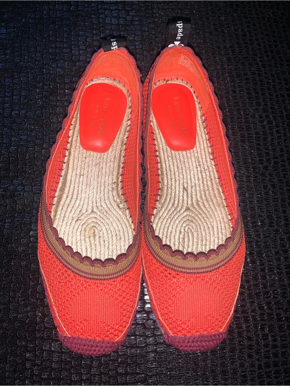 Kate Spade Knottingham Espadrille Red Knit Flats